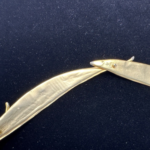 Eucalyptus Leaf Gold Collar Necklace by Michael Michaud — Signed — NWOT - Picture 7 of 9